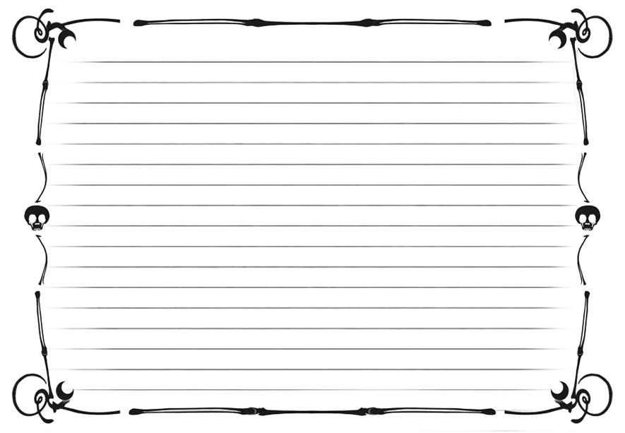 Diseño horizontal de hojas rayadas